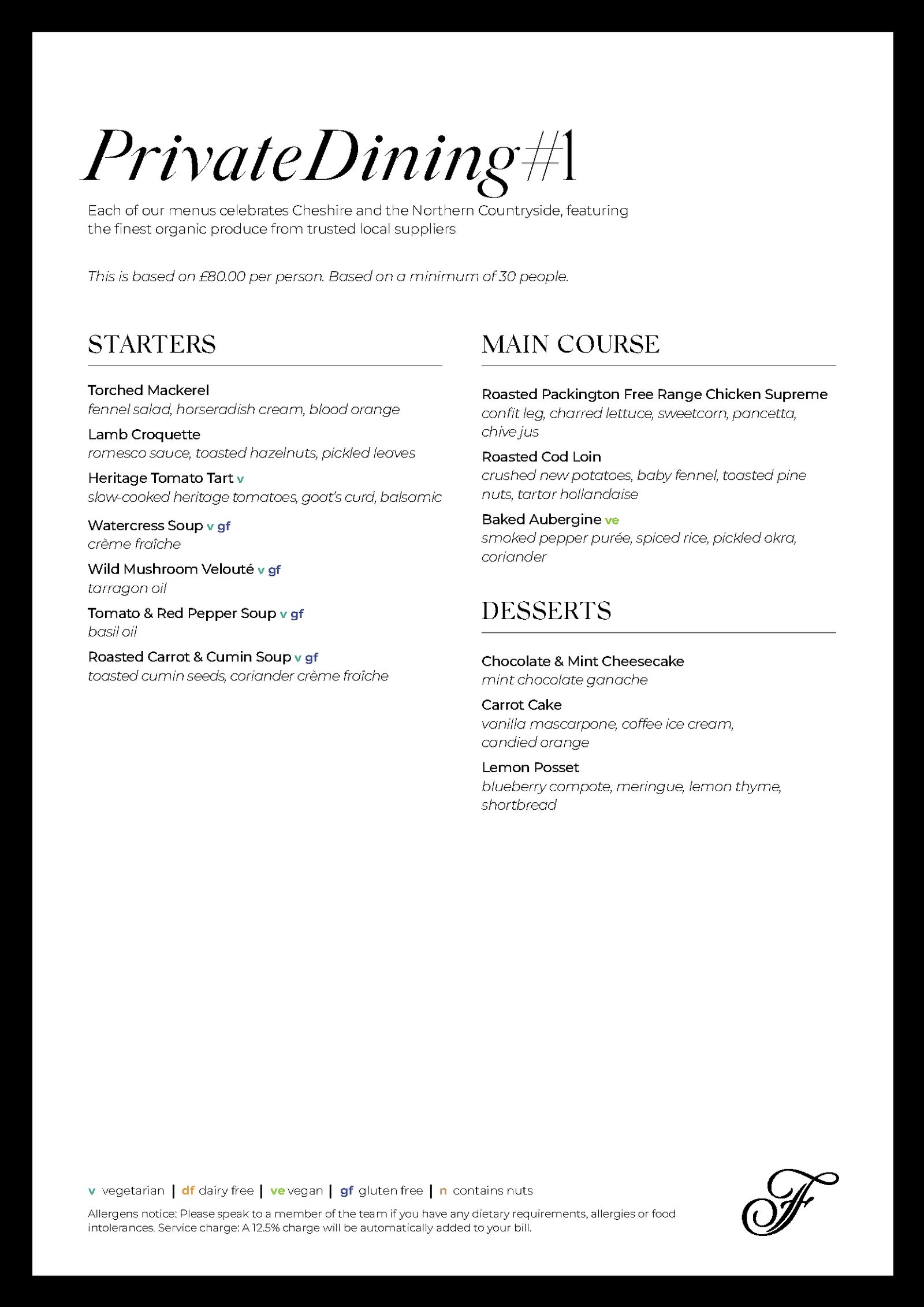 Private dining at The Mere